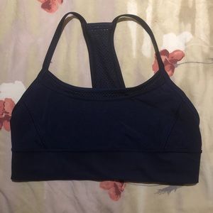 Navy blue lululemon sports bra